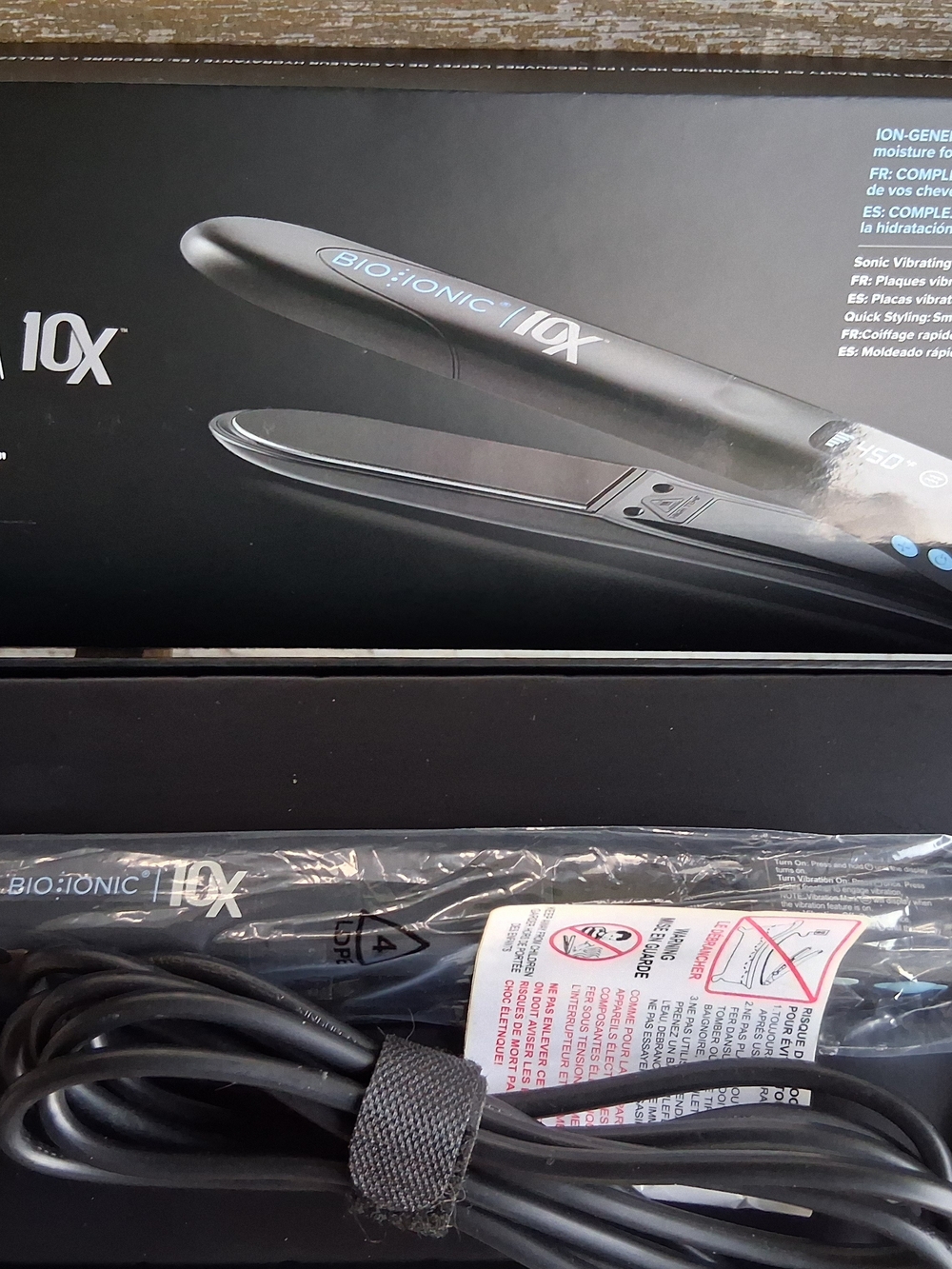 Bio Ionic 10X Black Ceramic Hair Straightener